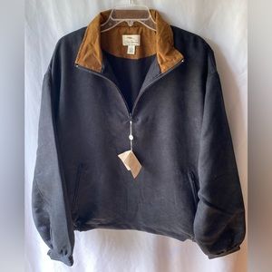 Bob Timberlake Signature Collection Lake Suede Pullover Size L Half Zip NWT